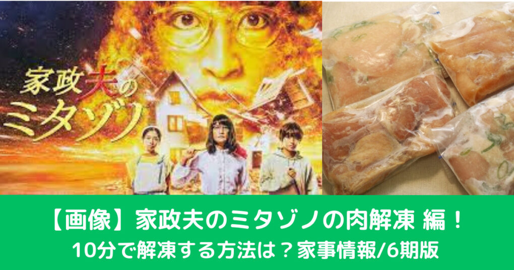 家政夫のミタゾノ 肉解凍